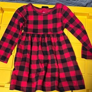 Wonder Nation Red and Black Checkered Kids Dress